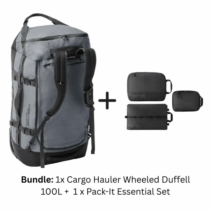 CARGO HAULER WHEELED DUFFEL 110L + PACK-IT ESSENTIAL SET BUNDLE - Image 3